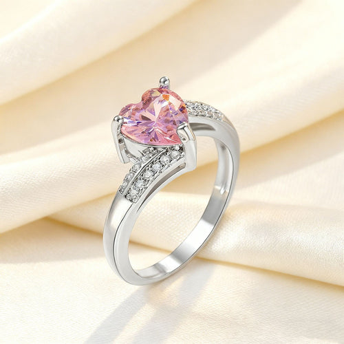 Light Luxury Wind Love Super Zircon Ring