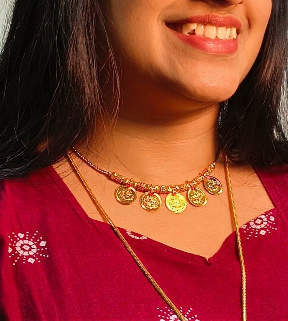 Premium Lakshmi Kasu Mala Necklace | Gold Plated South Indian Coin Necklace for Women | Traditional Bridal & Festive Jewellery UAE