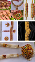 Premium Temple Jewellery Set for Dance| Traditional South Indian Dance Necklace, Jhumka, Choker & Waist Belt | Dance Jewellery /UAE