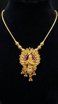 Premium Krishna Pendant Necklace | Gold Plated South Indian Traditional Necklace for Women | Bridal & Festive Jewellery UAE