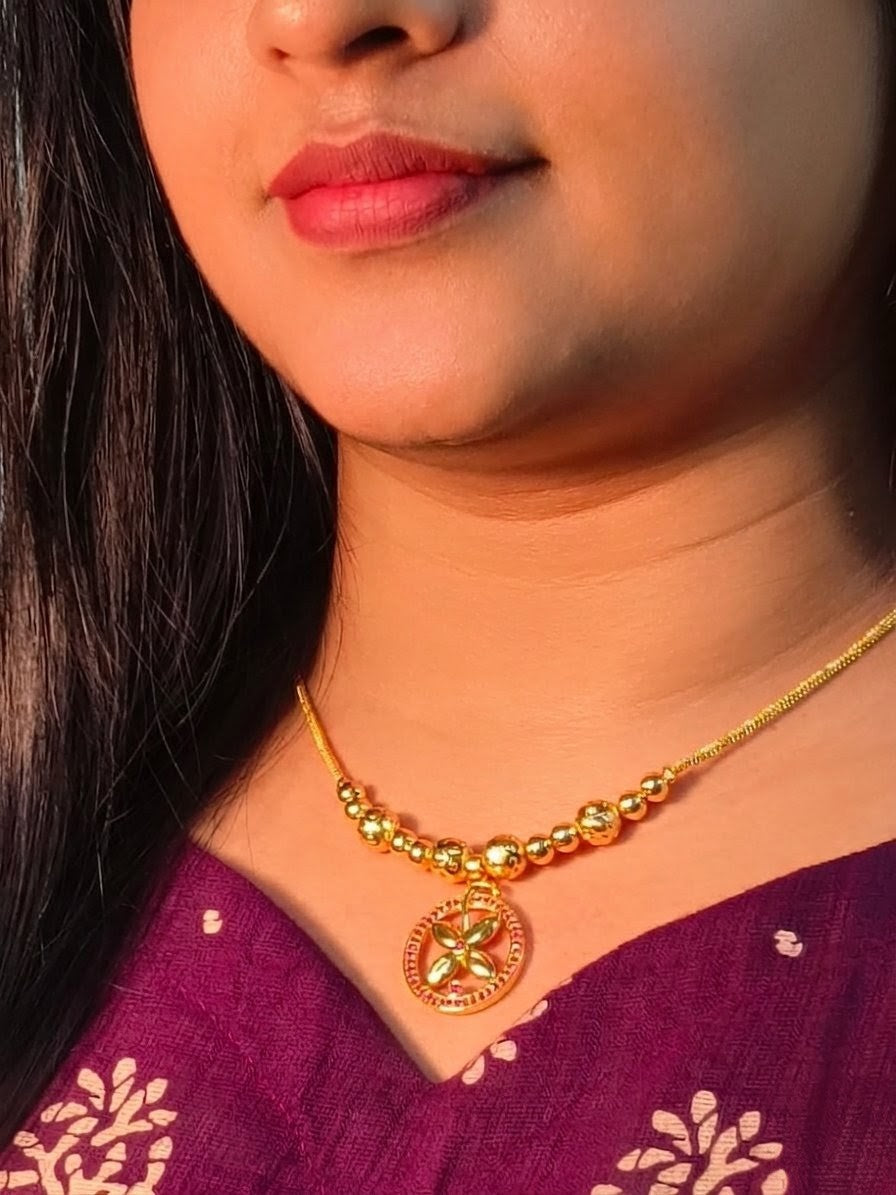 Luxury Gold-Plated Floral Pendant Necklace for Women | Elegant CZ Stone Necklace | Fashion Jewelry UAE